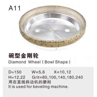 Bowl shaped diamond wheel