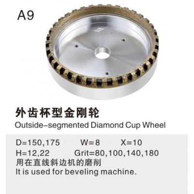 External gear ring type diamond wheel