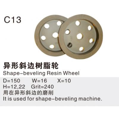 Special-shaped beveled resin wheel