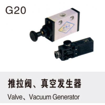 Push-pull valve, vacuum generator