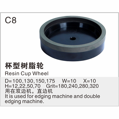 Cup shaped resin wheel