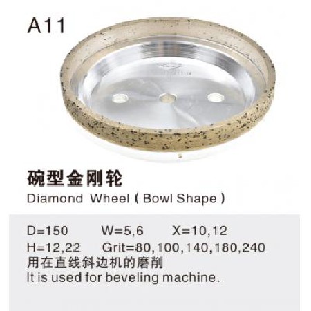 Bowl shaped diamond wheel