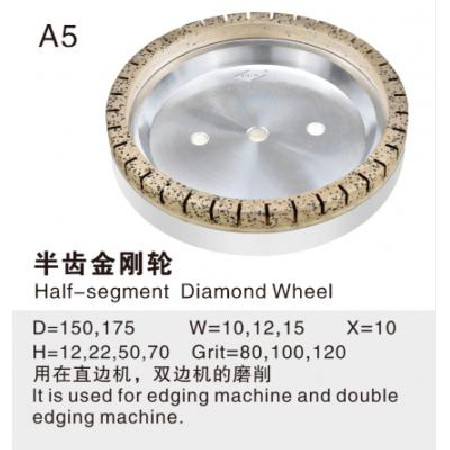 Half tooth diamond wheel