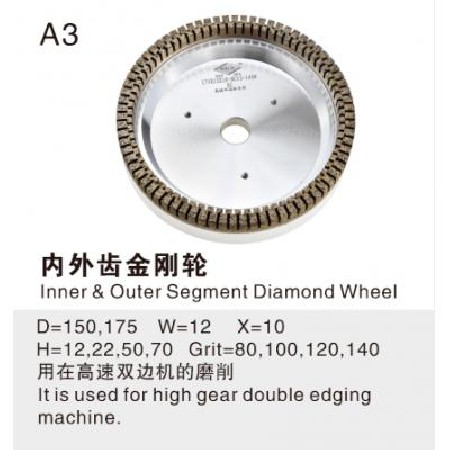 Internal and external gear diamond wheel
